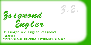 zsigmond engler business card